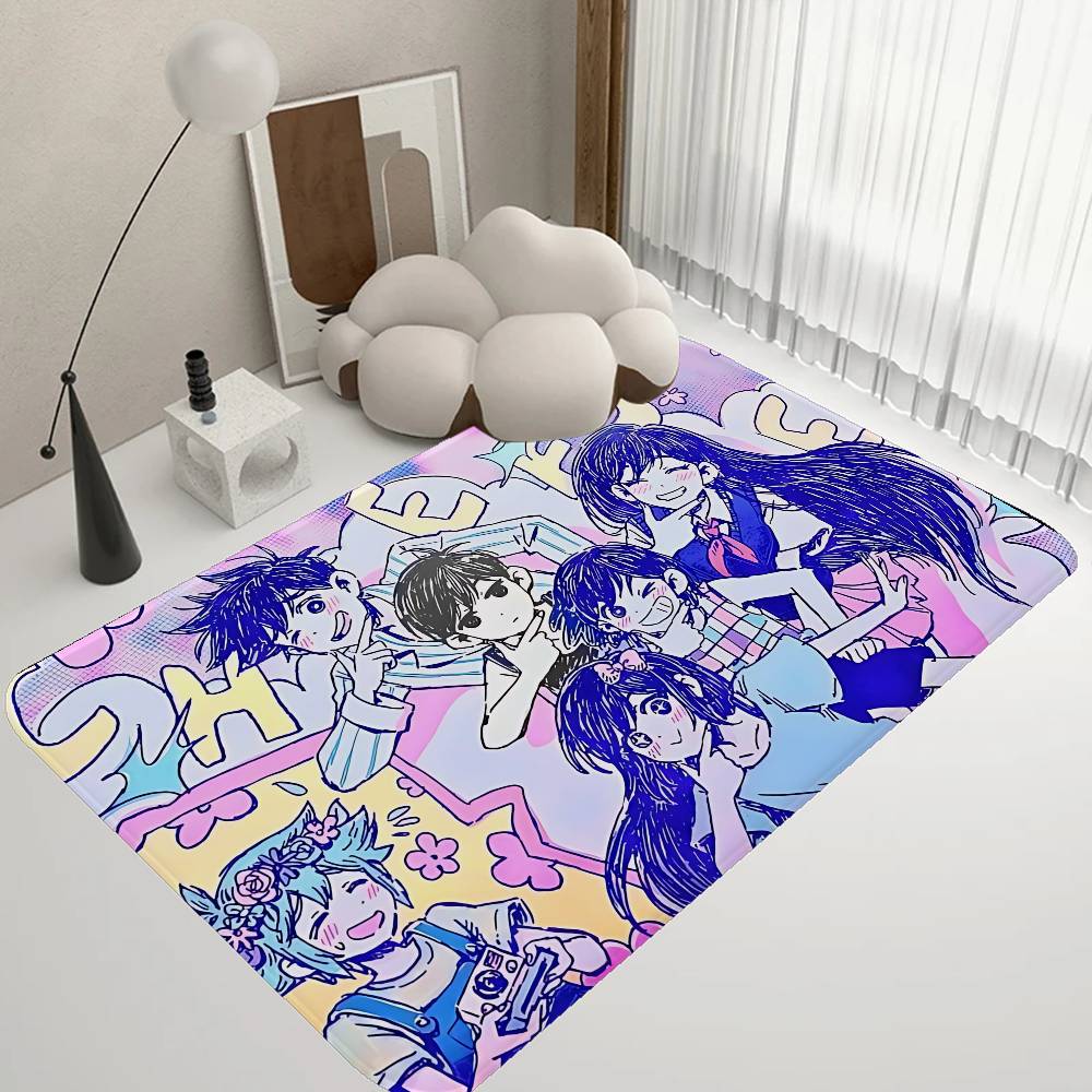 Anime Omori Bathroom Mat Kids Room Bedroom Decoration Balcony Anti-Slip Doormat Living Room Welcome Rug