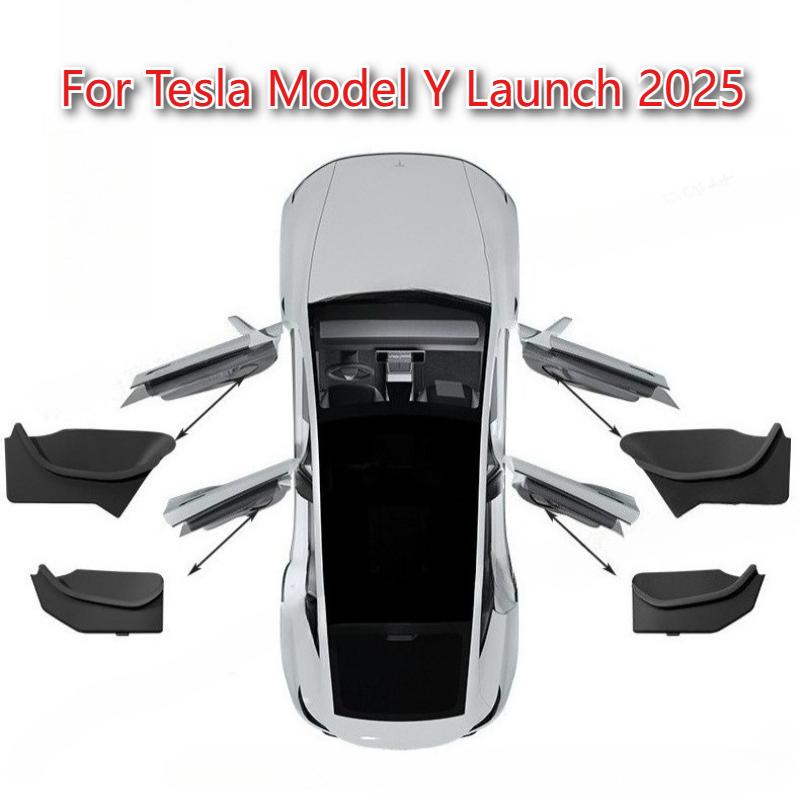 For Tesla Model Y Launch 2025 Upgraded Car Door Storage Box with Emergency Handle TPE All-Inclusive Car Interior Accessories