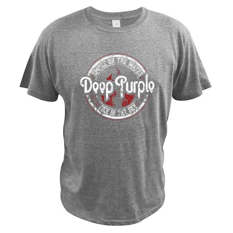 Deep Purple Tshirt Album Machine Head Smoke Song On The Water Tshirt English Rock Band 100% Cotton Basic Camiseta Men's T Shirt