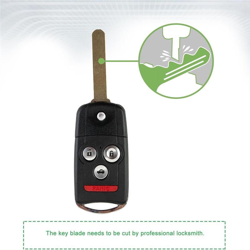 4 Button Keyless Entry Remote Control Replacement Key Fob Smart Fob OUCG8D-439H-A For Acura TL 2007-2008 313.8Mhz 46Chip