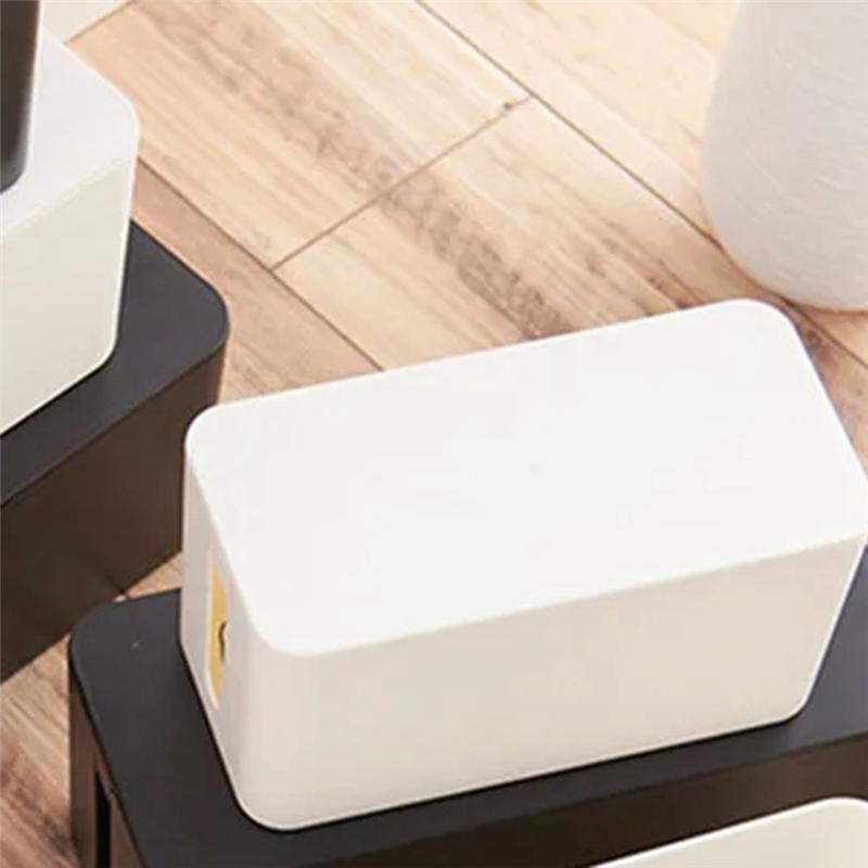 A96I-Plastic Wire Storage Box Power Cord Storage Box Junction Box Cable Management Box