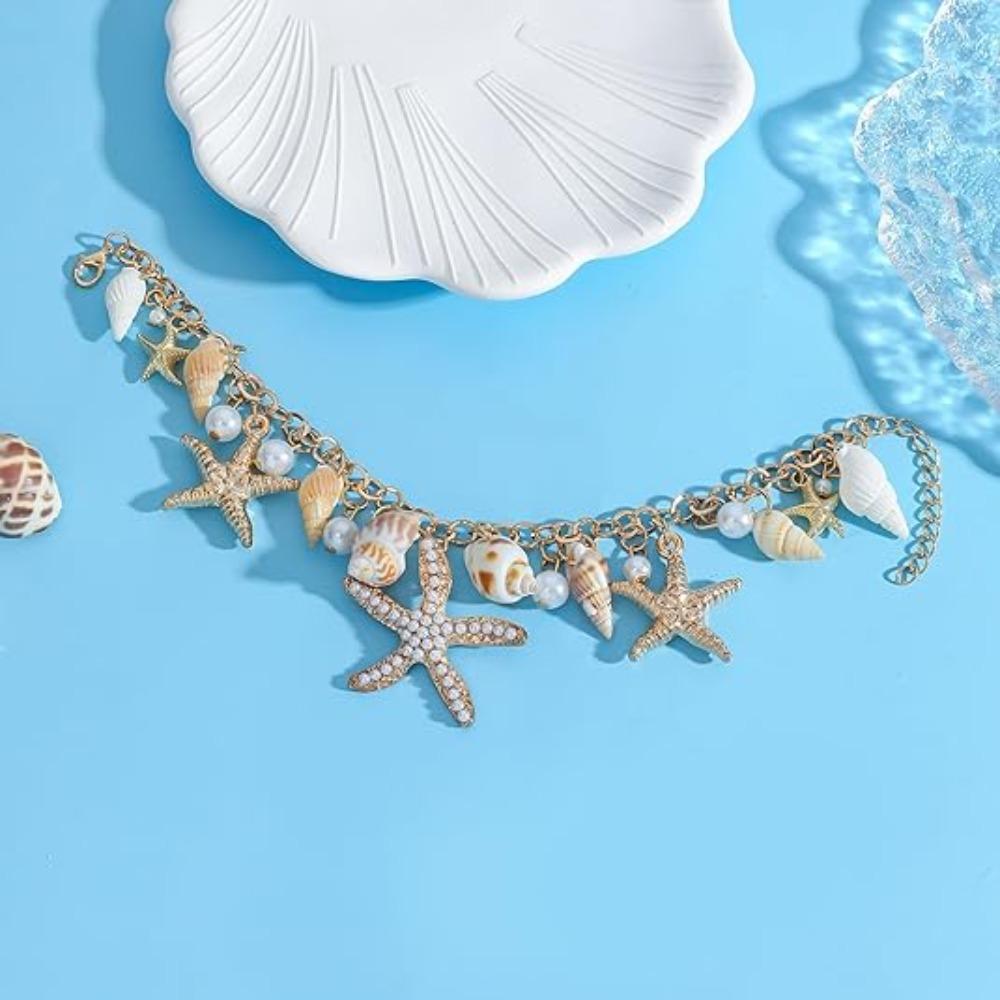 Starfish Shell Bracelet For Women Friends Christmas Gift Fashion Jewelry Accessories