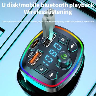 Araba Bluetooth Fm Vericisi Kablosuz Eller Serbest Ses Alıcısı Araba Mp3 Çalar Hızlı Şarj Cihazı Araba Aksesuarları