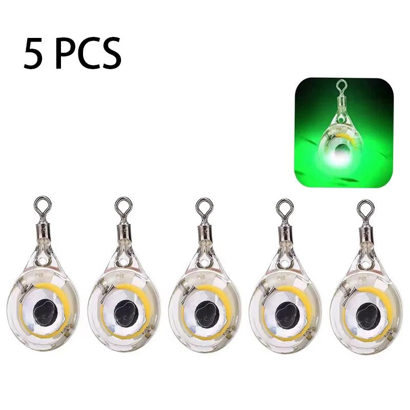 

5Pcs/lot LED Deep Drop Fishing Attraction Lure Underwater Eye Shape Fishing Squid Bait Fish Lure Light Flashing Lamp Pesca Lure