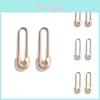 Elegant Multicolor Metal U-shaped Earrings Trendy Fashion Jewelry For Women