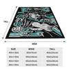 Muichiro Tokito Blankets Coral Fleece Plush Anime Demon Slayer Warm Throw Blankets for Airplane Travel Bedroom Quilt