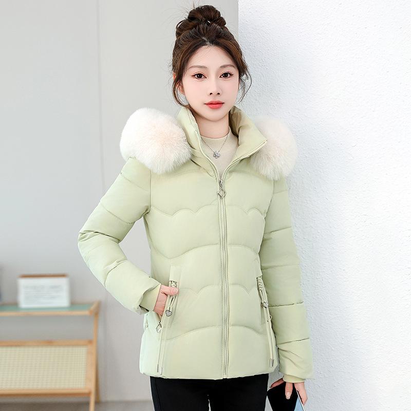 Short cotton-padded clothes women's new winter big fur collar cotton-padded clothes warm and cold-resistant cotton-padded jackets
