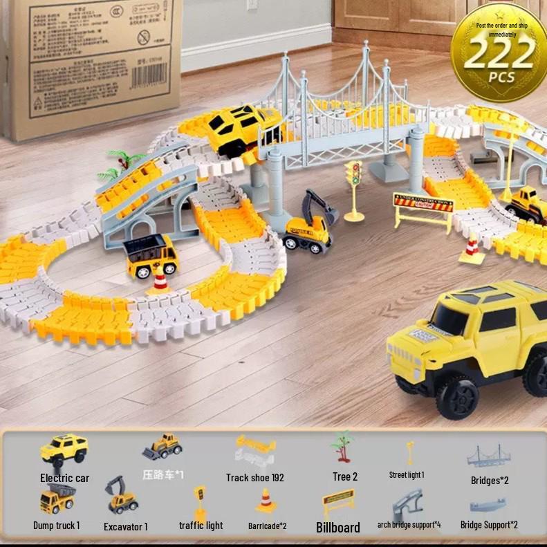 Kids' Electric Racing Car Track Set – Popular Engineering Toy