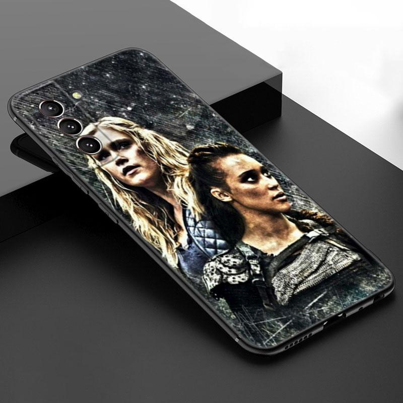 Heda Lexa The 100 Black Silicone Phone Case For Samsung Galaxy S23 S21 S20 FE S24 S22 Ultra S10E S10 S9 S8 Plus