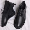 Inner heightening men's shoes spring leather business dress leather shoes men's casual shoes breathable low-top Martin boots