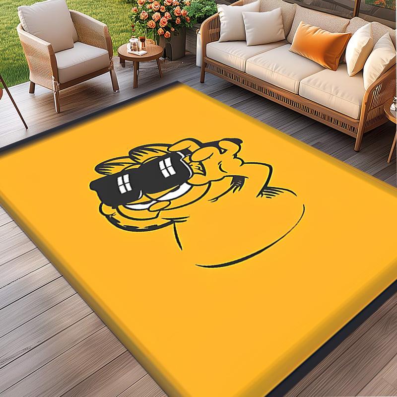 Garfield Print Rug, Washable Floor Carpet, For Entryway Dorm Laundry Room Office Study, Home Decor Birthday Christmas Gift