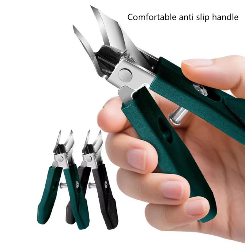Large Opening Nail Clipper With Slanted Tip High-End Original Anti Splash Single Armor Groove Nail Clipper Thick Toenail Pliers