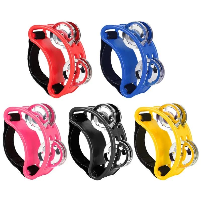 Foot Tambourine Musical Instrument Percussion Foot Drum Foot Shaker Musical Instrument for Singer Guitar Players KTV Party