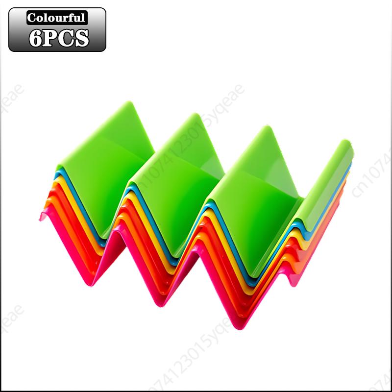 1-30PCS Taco Holder Mexican Pancake Rack  Multicoloured Wavy Taco Holder Tortilla Tray Food Tray Rack Kitchen Baking Tools