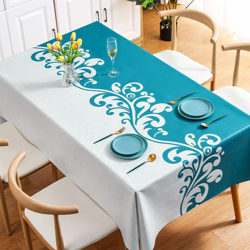 

Водонепроникна та жиростійка скатертина з ПВХ Ins Tea Rectangular Minimalist Floral Tablecloth 120*120cm
