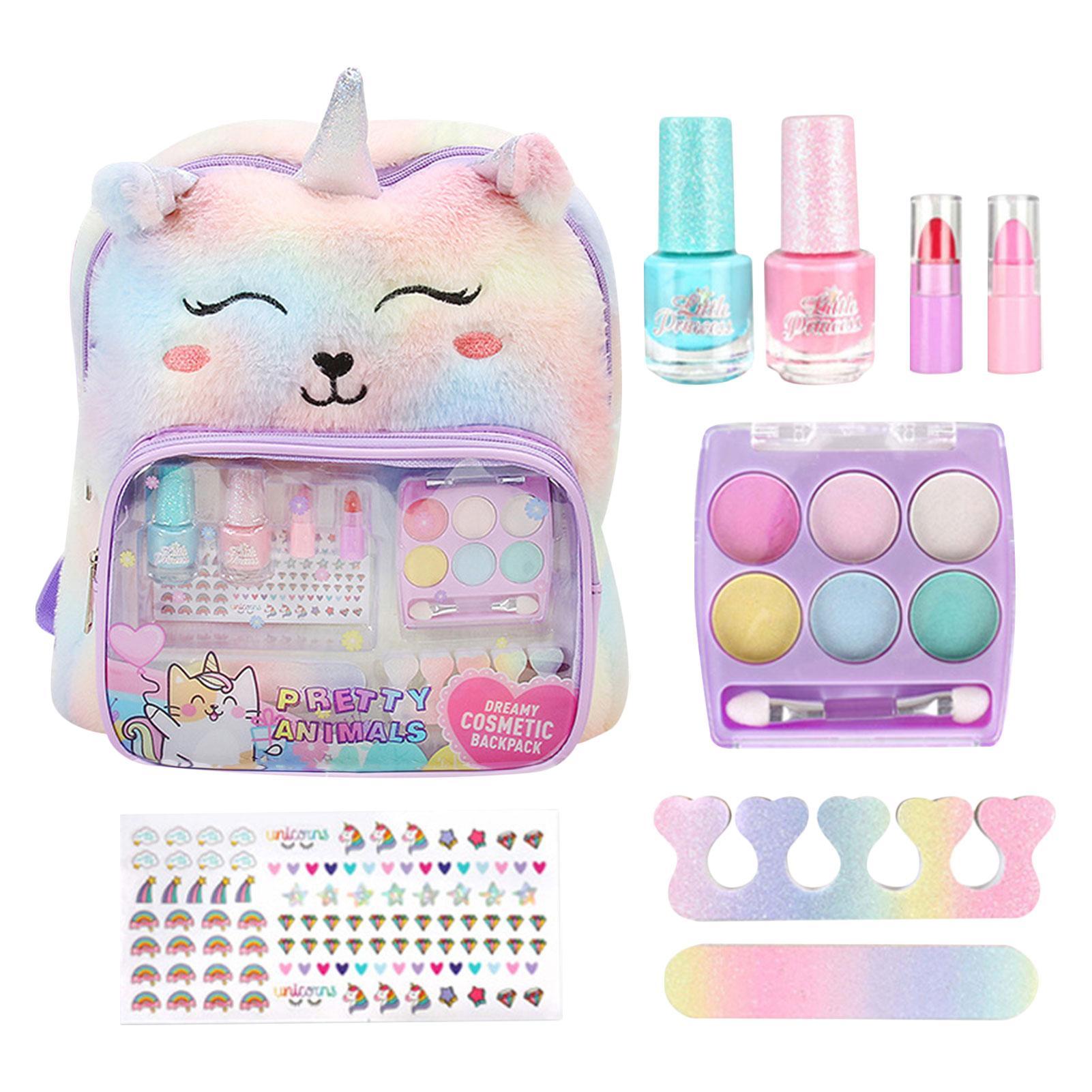 

Набор для макияжа для девочек, детский игровой набор для макияжа для девочек, моющийся ролевой макияж для малышей, портативный искусственный макияж для маленьких девочек