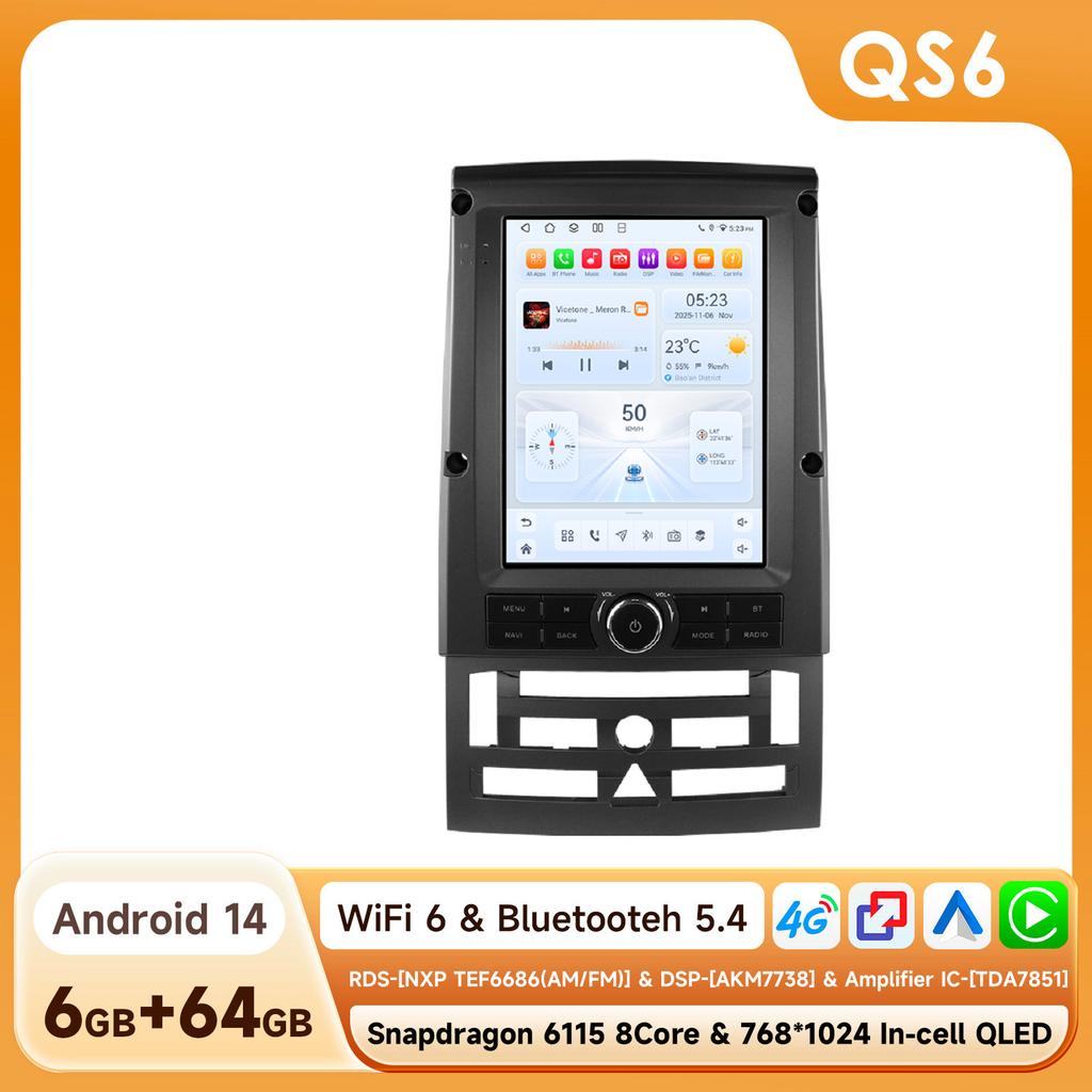 2din Android Car Radio for Peugeot 407 2004 - 2011 6115 GPS Car Intelligent 360Cam Wireless Carplay 9.7inch Vertical Screen WIFI