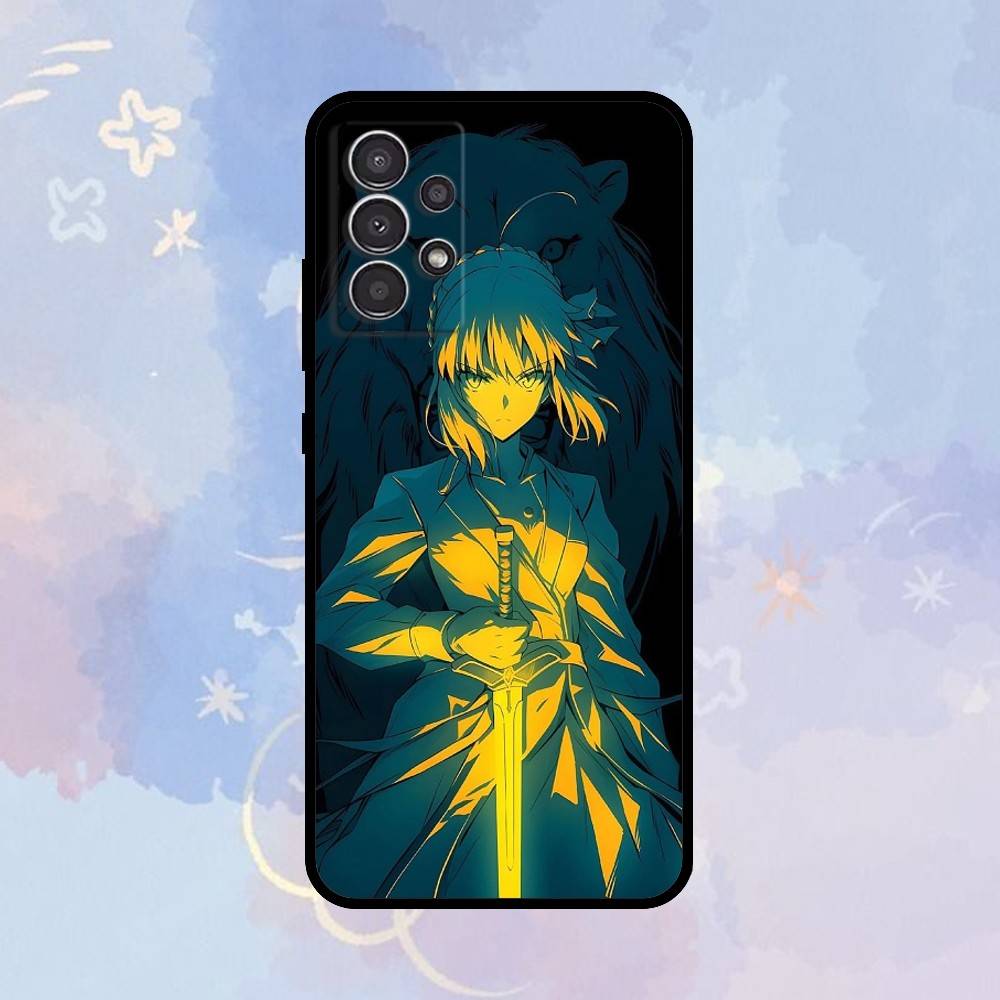 

AAA Аниме Fate Saber Чехол для телефона для Samsung Galaxy A73, A72, A71, A70, A53, A52, A51, Другие Мягкий черный чехол Samsung a42 5g