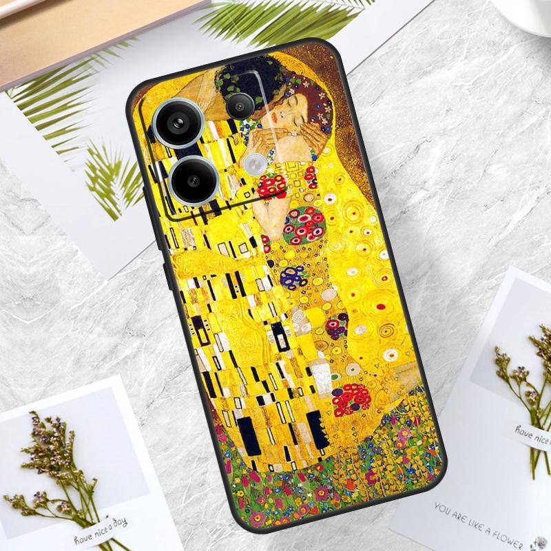 

Чехол для телефона Xiaomi Redmi Note 13 11 8 9 10 12 Pro 12S 11S 10S 9S Redmi 13C 9C 10C 12C с картиной Густава Климта «Поцелуй» Funda Redmi Note 11 Pro