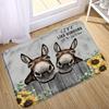 Funny Donkey Pattern Floor Mat Non Slip Machine Washable Indoor Outdoor Entrance Welcome Carpet Kitchen Bathroom Home Decoration