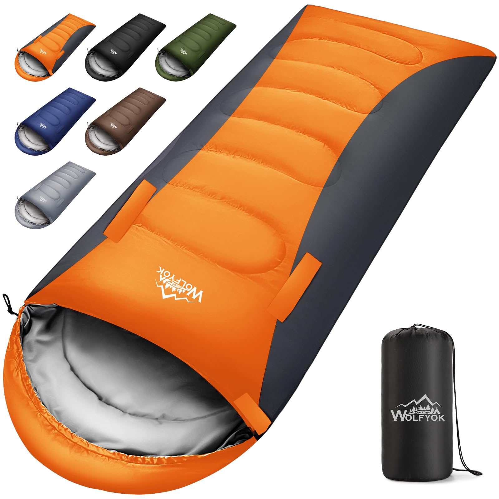 

wolfyok Outdoors Winter Sleeping Bag Limbs 230T Multifunctional Sleeping Comfortable Temperature Range Fully Includes Storage Ideal for Car Emergency