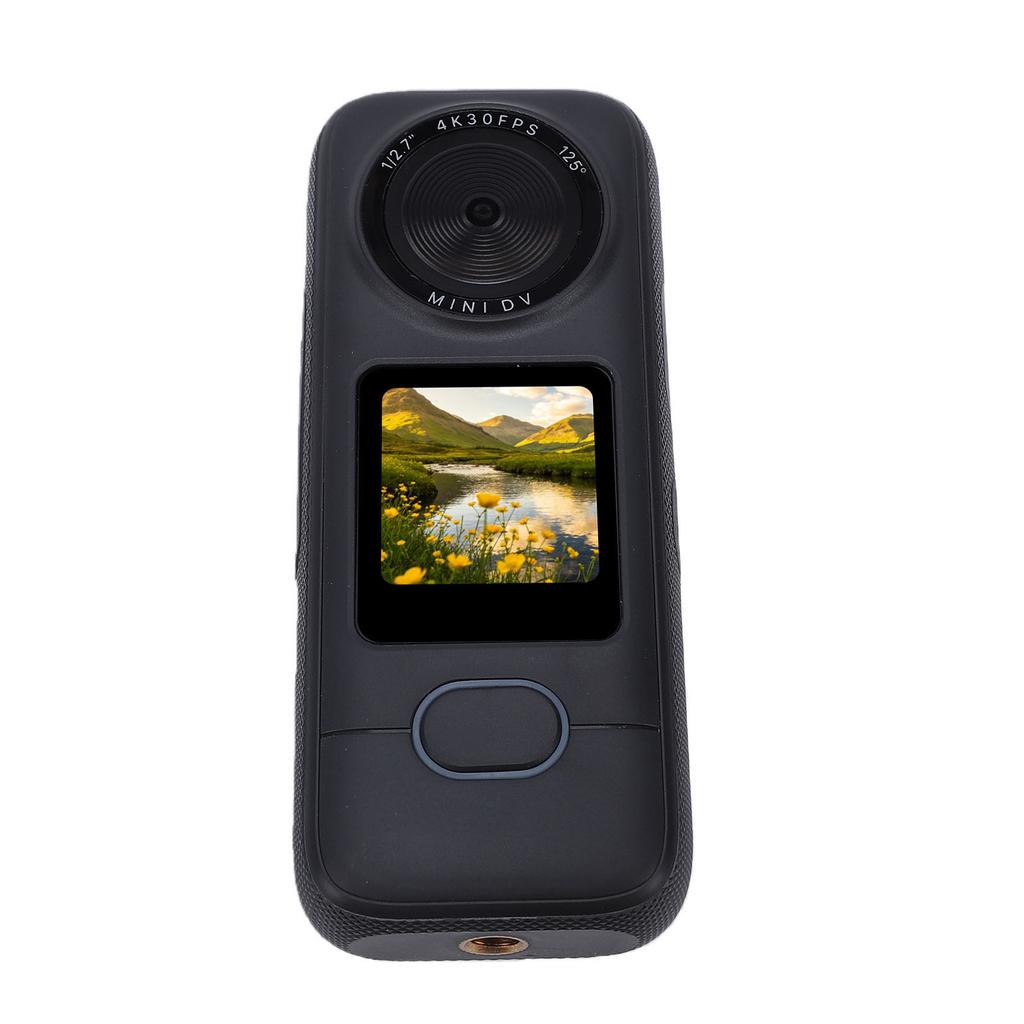 4K Portable Action Camera 64MP Camcorder 1.4 Inch Touchscreen 125 Degree Wide Angle APP Connection for Outdoor Sports