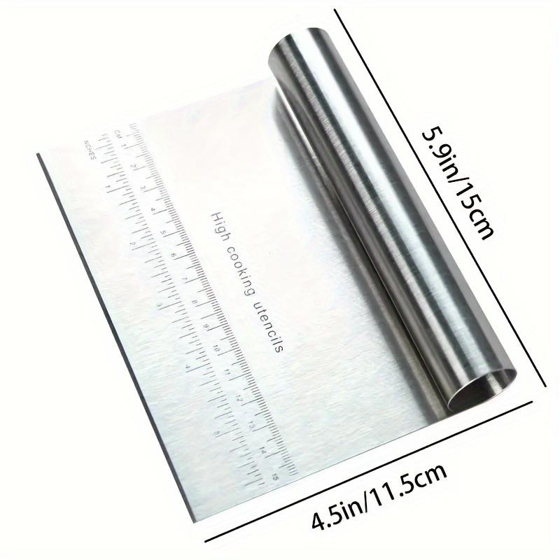 

Stainless Steel Slicing Knife, Cake Scraper, Pizza Cutter, Stainless Steel Frying Spatula, Pancake Spatula, Dough Baking Tool серебряный