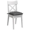 Seat Cushions 4 pcs Dark Grey 40 x 40 x 6 cm Fabric