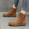 Fashionable Versatile Snow Boots Autumn Winter Women's Casual Comfortable Side Zipper Thick Soled Short Boots Warm Cotton Shoes