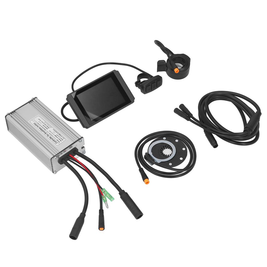 Electric Bicycle Modification Kit Waterproof 22A Controller and LCD8H Display Set for 500W Geared Motor