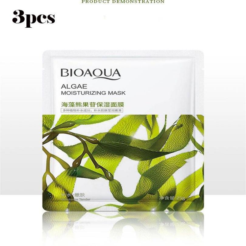 

BIOAQUA Арбутин Увлажняющая водорослевая маска Проницаемость влаги Осветляющая антивозрастная маска-эссенция 3pcs