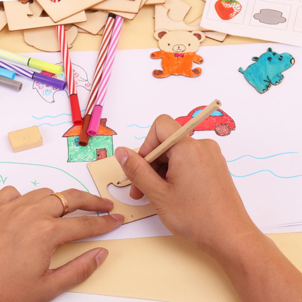 1 Set Kids Drawing Art Set Children Paint Set Tools Kids Drawing Templates for Toddlers Early School