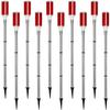 10Pcs Solar Powered Driveway Markers Lights Red Solar Lights Outdoor Driveway Lights Landscape Driveway Reflectors On Poles For Snow Road Outdoor Yard