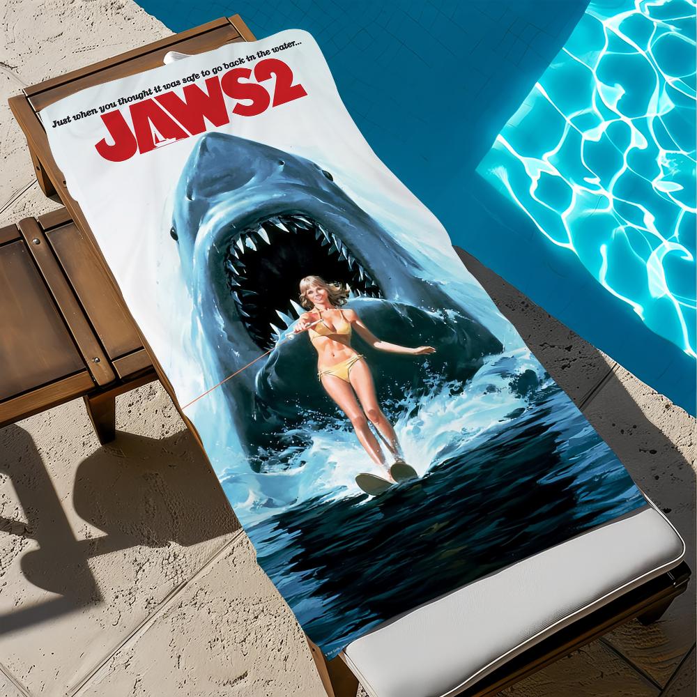 Classic Movie J-jaws Towel Beach Quick Dry Soft Pool Towels Gift for Travel Gym Shower Camping sports