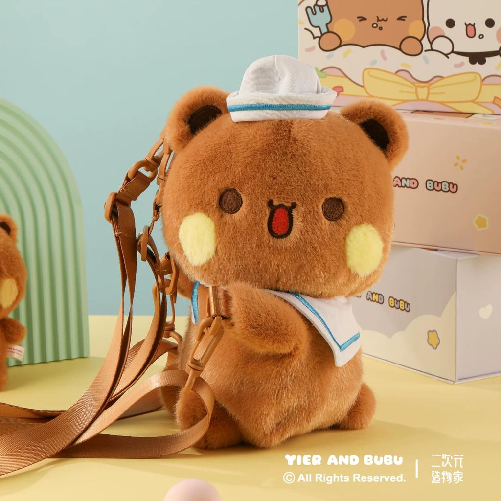 Authentic Yier And Bubu Plushy Sailor Purse Lovely Single-Shoulder Crossbody Pouch Stylish Figure Decor Item Lass Bday Latest Year Treat