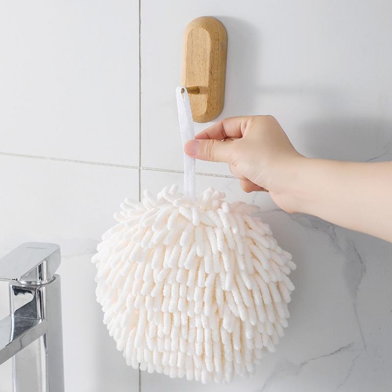 

17x17cm Soft Snow Neil Rubbing Handball Hanging Type Absorbent Quick Drying Towels Kitchen and Bathroom Hanging Ring Type Ultra-fine Fiber Towel Ball 17x17cm 1pcs have sponge белый