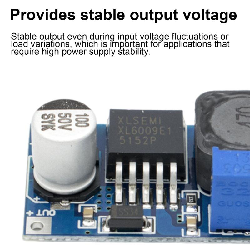2pcs XL6009 Curren Booster Stable Output for Various Electronic Devices Power Converter for Various Devices and Projects