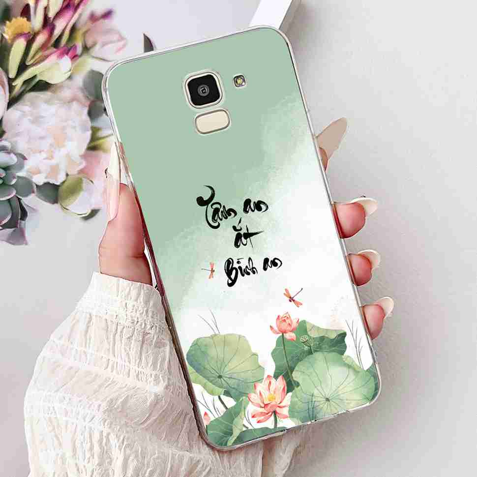 For Samsung Galaxy J6 2018 SM-J600F Case Fashion Girl New Flowers Soft Silicone TPU Cover For Samsung j6 J6 2018 Phone Shell