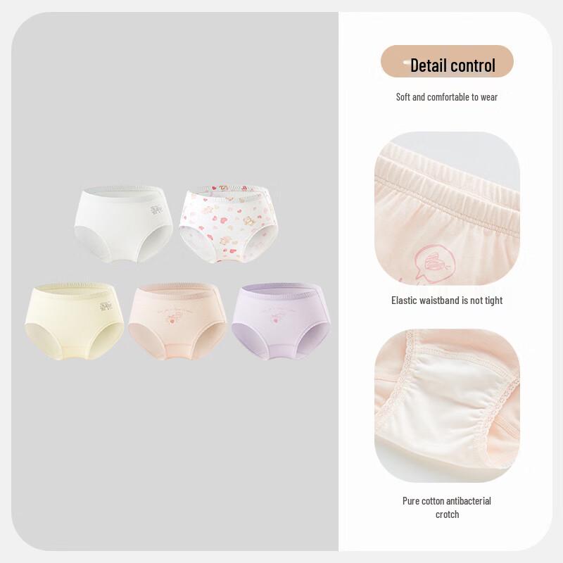 Rabee Girls' Cotton Briefs 5-Pack
