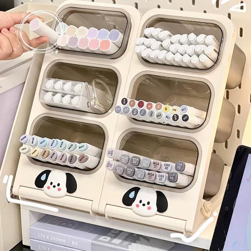 Multi-Layer Large Capacity Pen Holder Organizers Slanted Insert Desk Organizer Storage Box Accessories Office School Supplies