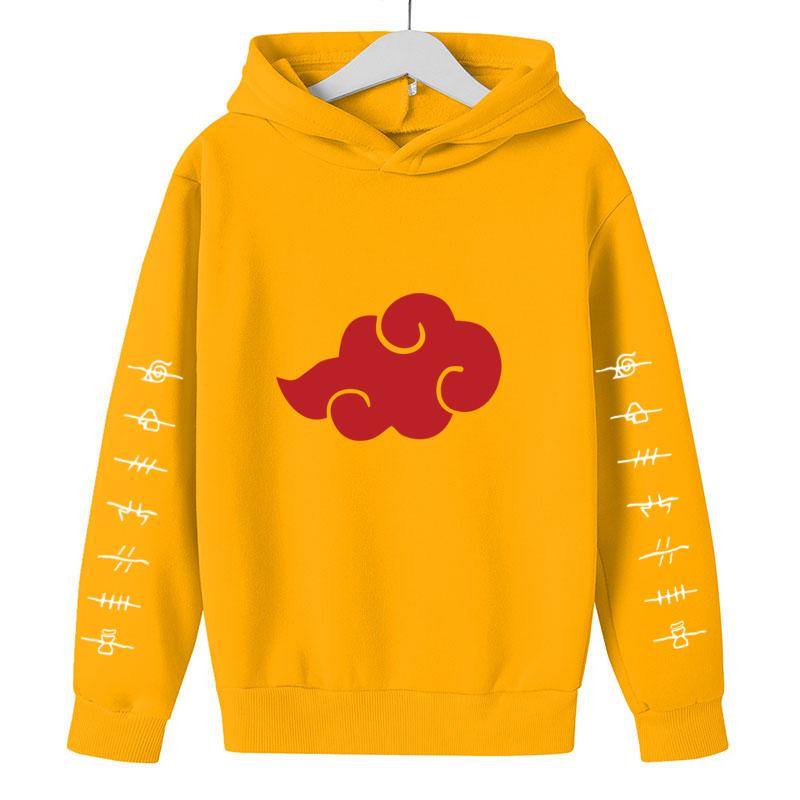 Buy Anime Hoodies Akatsuki Cloud Symbols Printed Hooded Sweatshirts Boy