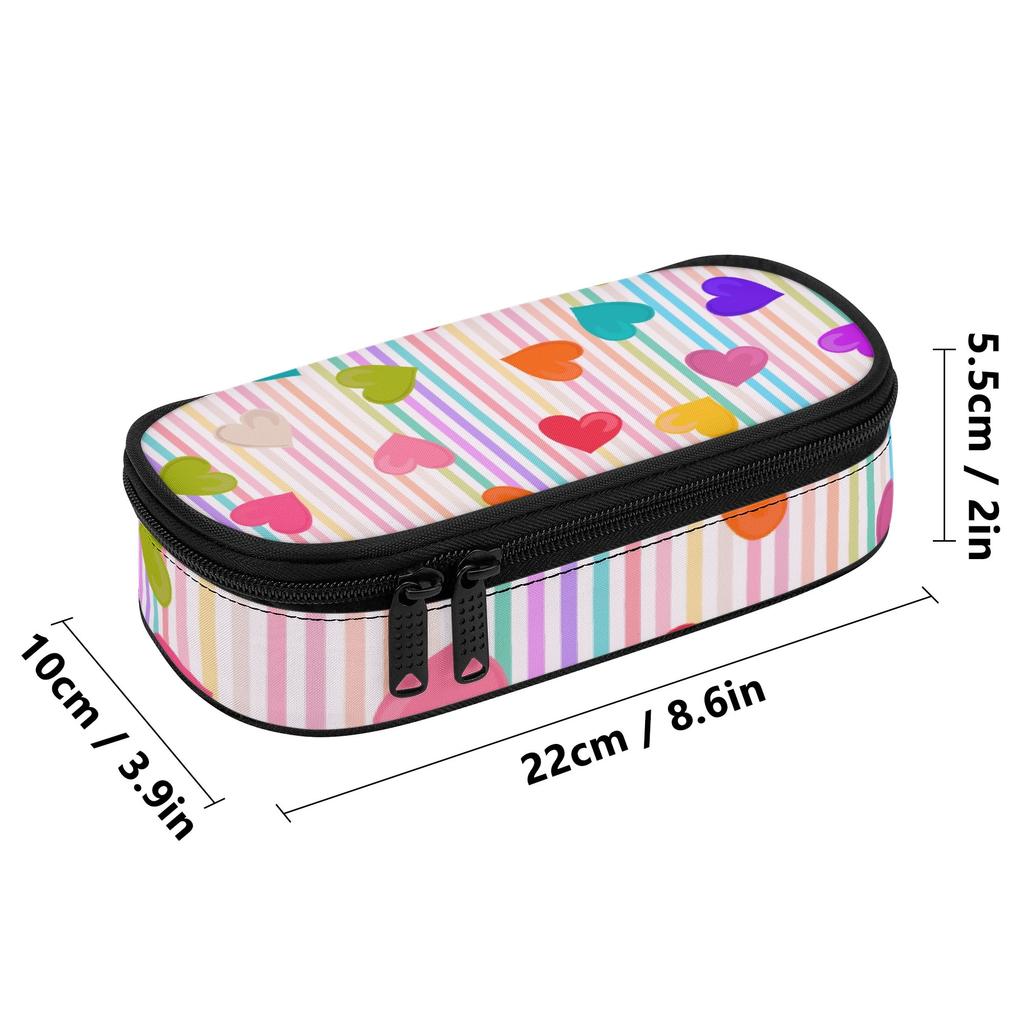 Pen Case Neat Design Scratch Resistant Polyester Zipper Closure with Main Compartment Mesh Pocket and Pen Slots for Boys Girls