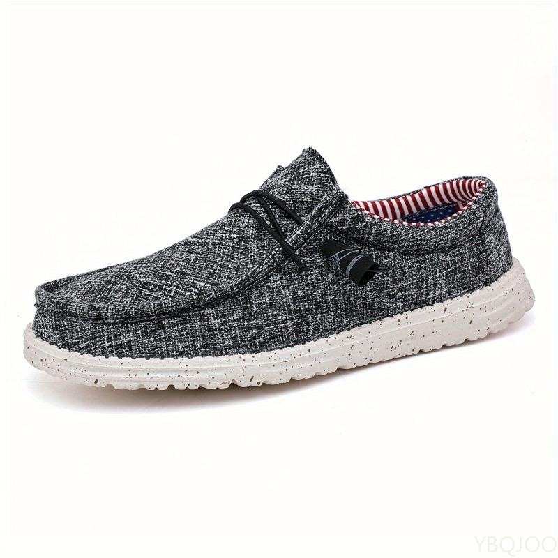 Spring summer new casual comfortable canvas shoes fashionable versatile anti slip men's flats breathable soft soled men's shoes