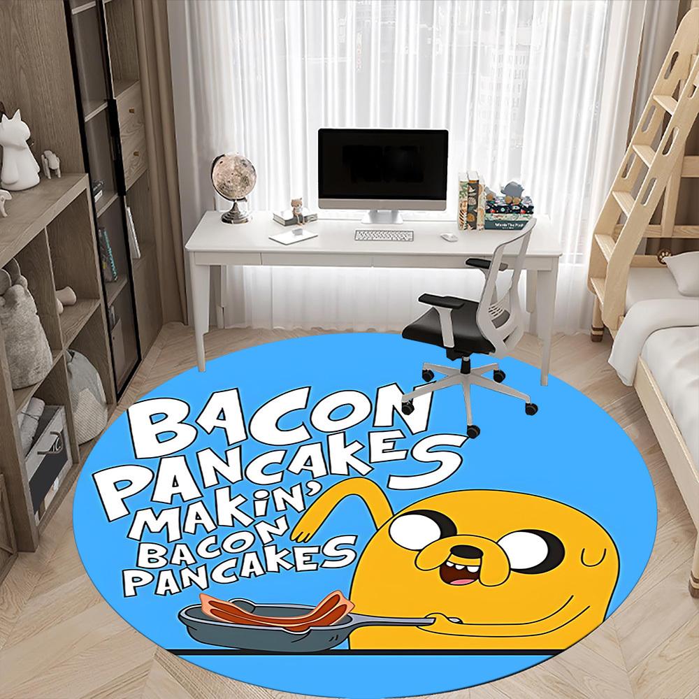 1PC Jake the Dog Office Round Area Rug, Indoor Mat Suitable For Office, Under Office Chairs Bedroom Living Room Home Decor DT1212001