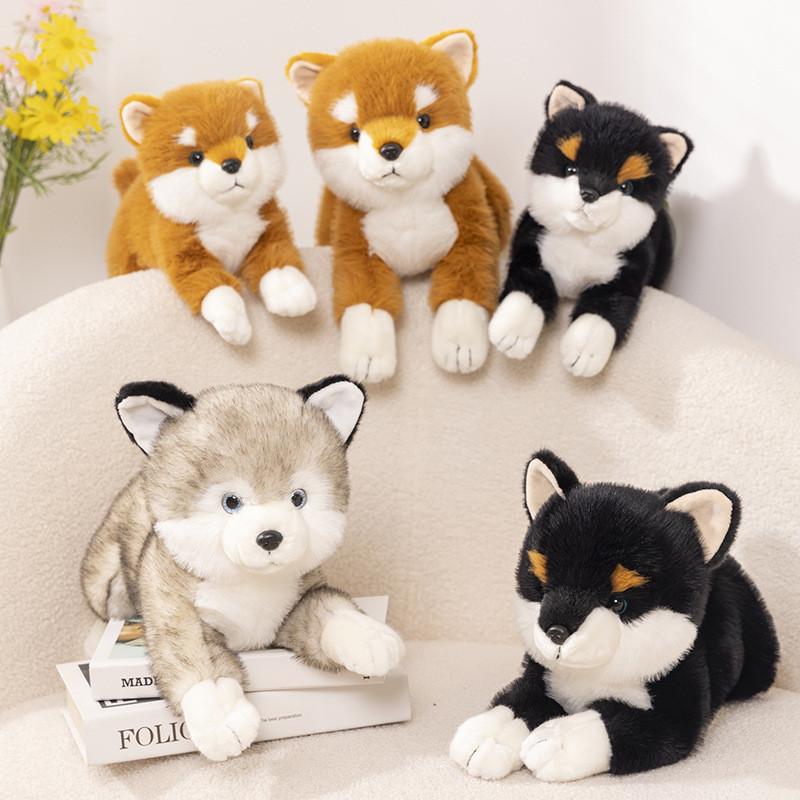 Realistic Fluffy And Plush Husky Dog Doll Highquality Stuffed Animal Children For