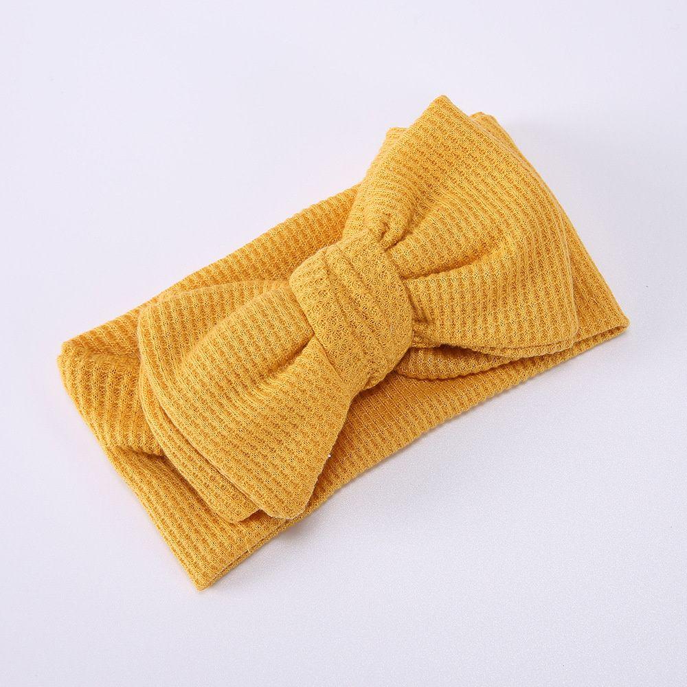 Vlasové doplňky Elastická vaflová tkanina Pokrývka hlavy pro dívky Big Bow Čelenka Baby Čelenka Bowknot Turban