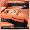 For BYD Sealion 7 Sea Lion 07 EV Car Silicone Protective Cover for Central Control Anti Slip Storage Pad Car Modify Accessories