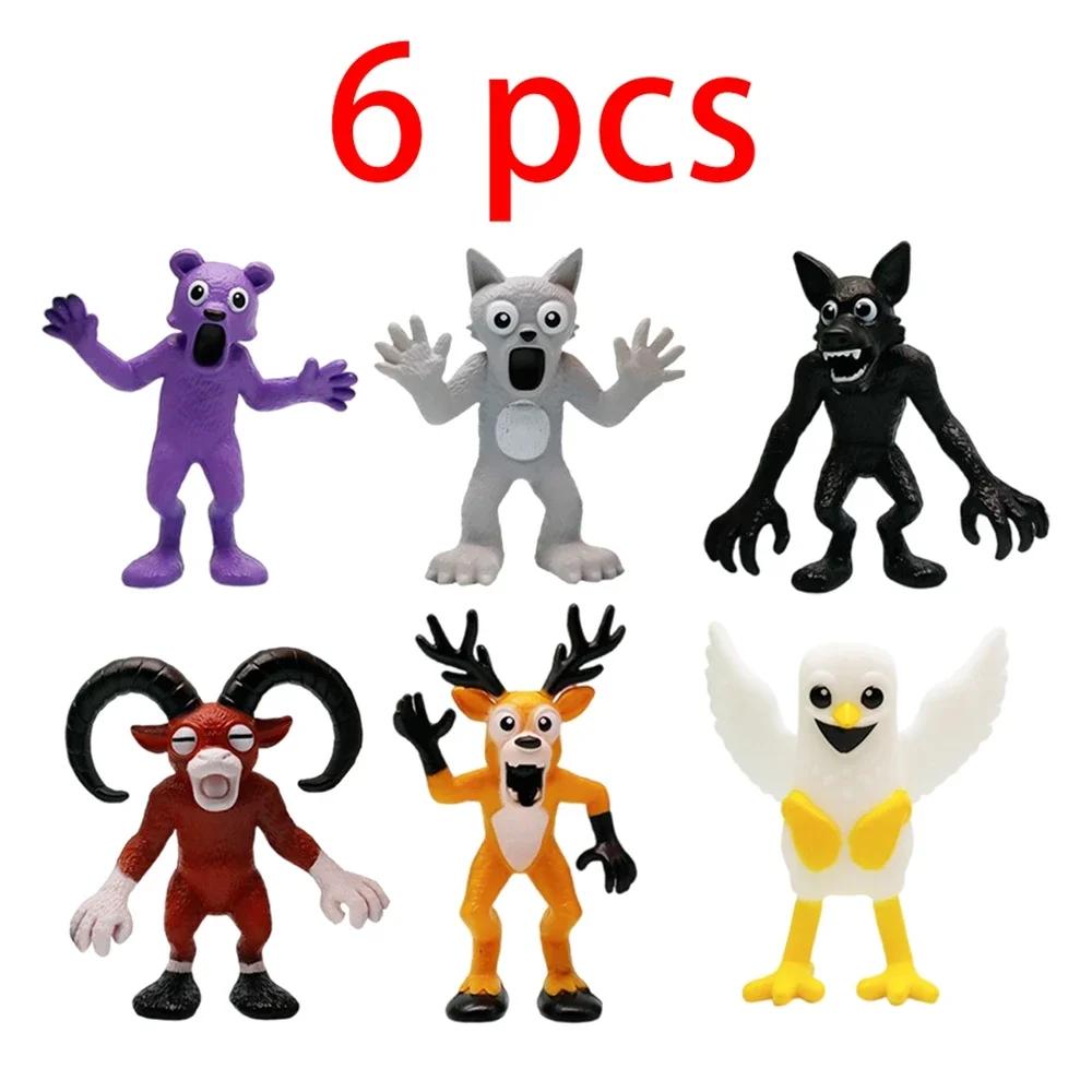 

6/10pcs Goat Wolf Deer Animal Figurines Cute Creative Model Ornaments Home Desktop Decoration For Kids Adults Gifts