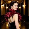 Mode Halsdekor Vintage Viktorianisches Rüschen Schulterumhang Schal, Gotischer Falscher Kragen Schulterwickel Verstellbares Band Krawatte Capelet mit für Cosplay Kostüm