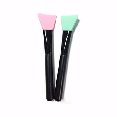 Pack of 2 Facial Mixing Brush Silicone Wood Handle Makeup Skin Care Portable Travel Professional Face Make Up Cosmetics